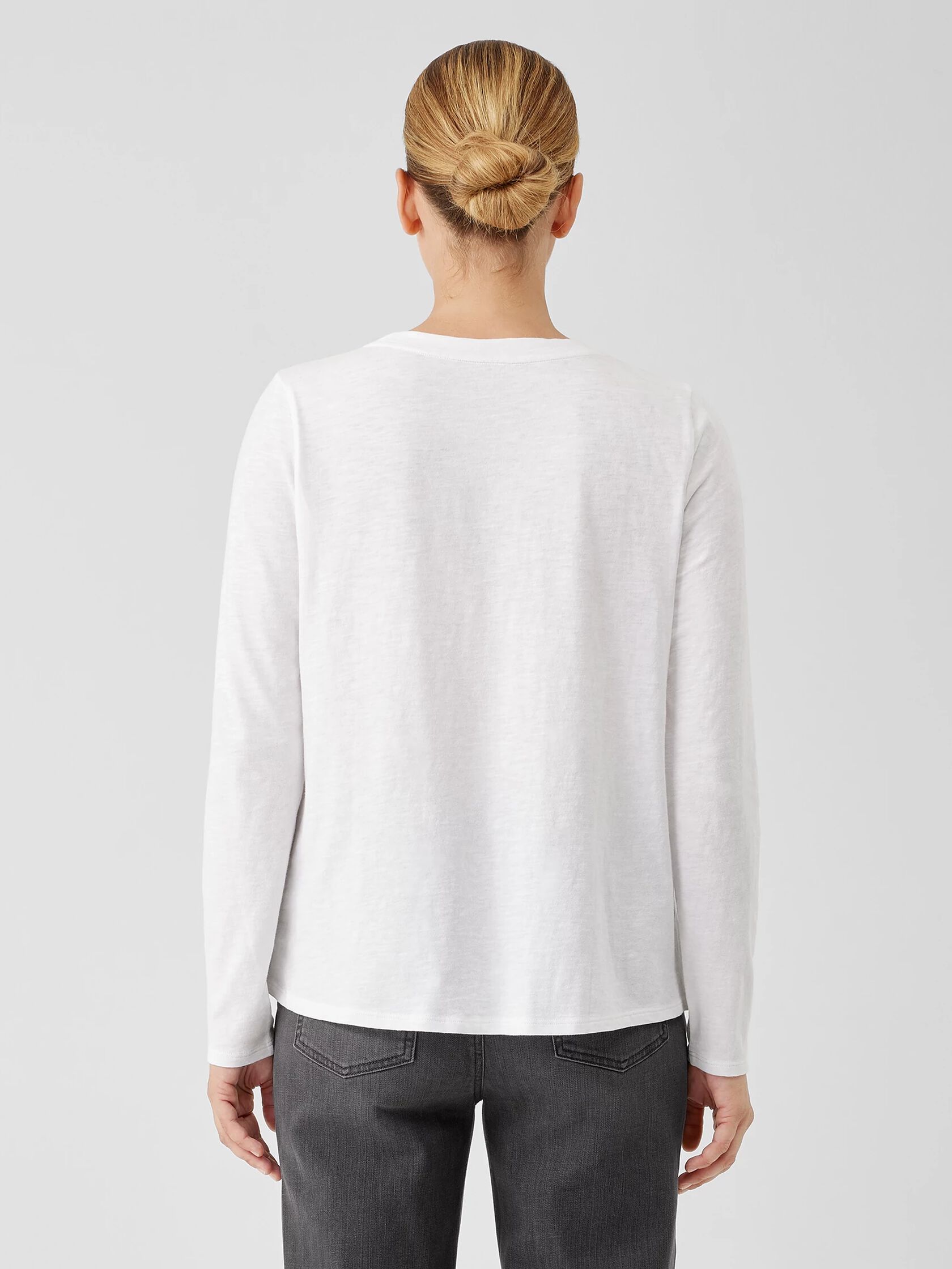 Organic Cotton Slub Crew Neck Top