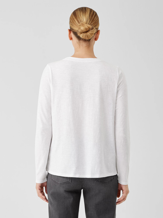 Organic Cotton Slub Crew Neck Top