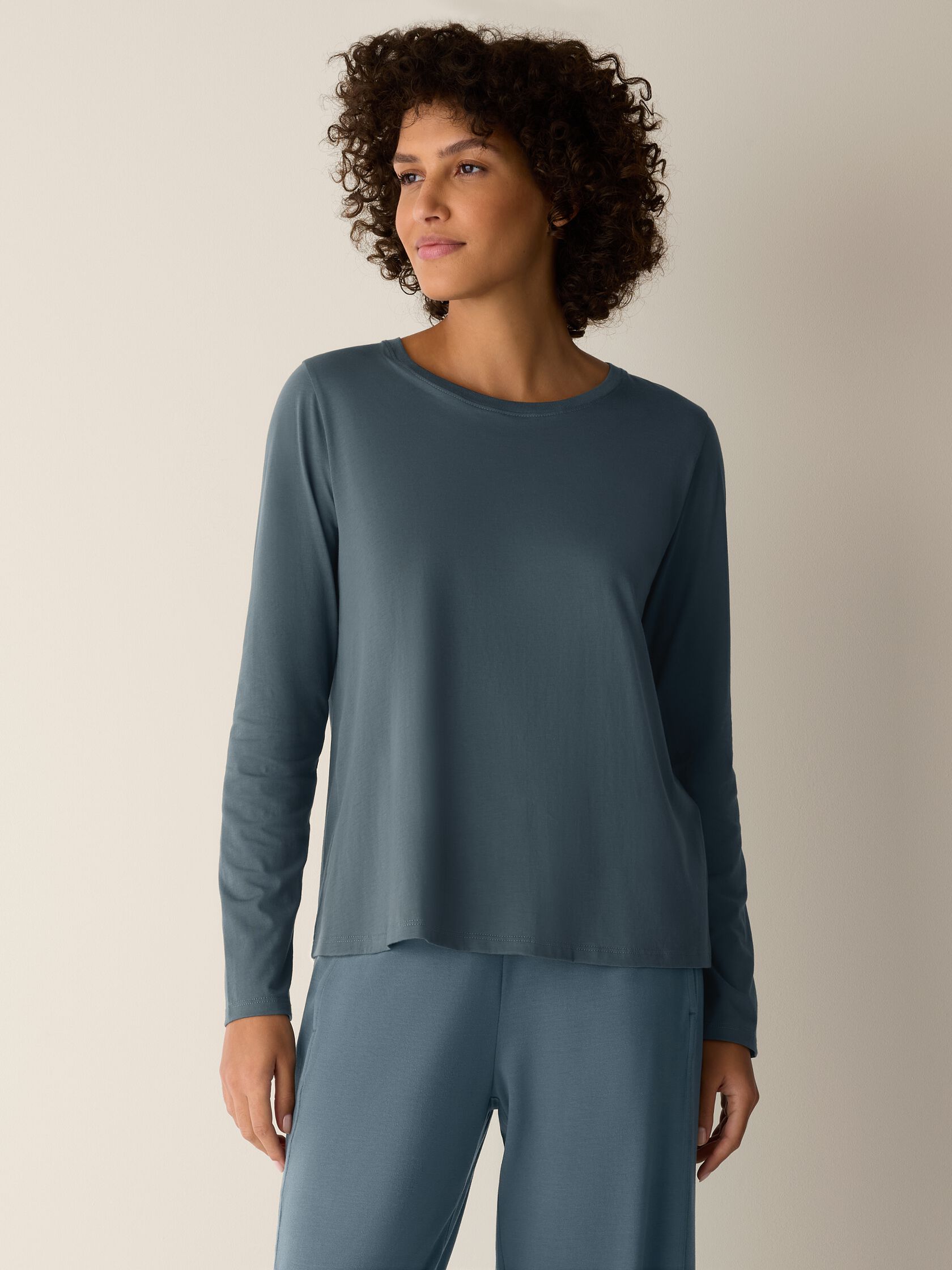 Organic Pima Cotton Jersey Long-Sleeve Tee