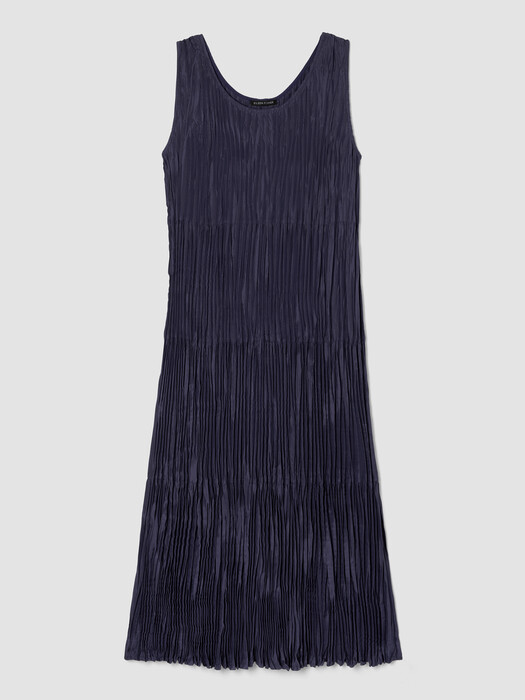 Crushed Silk Tiered Dress
