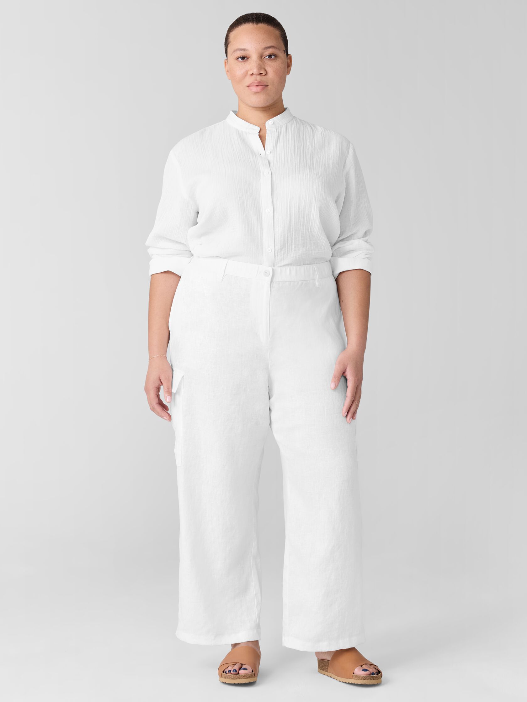 Organic Linen Cargo Pant