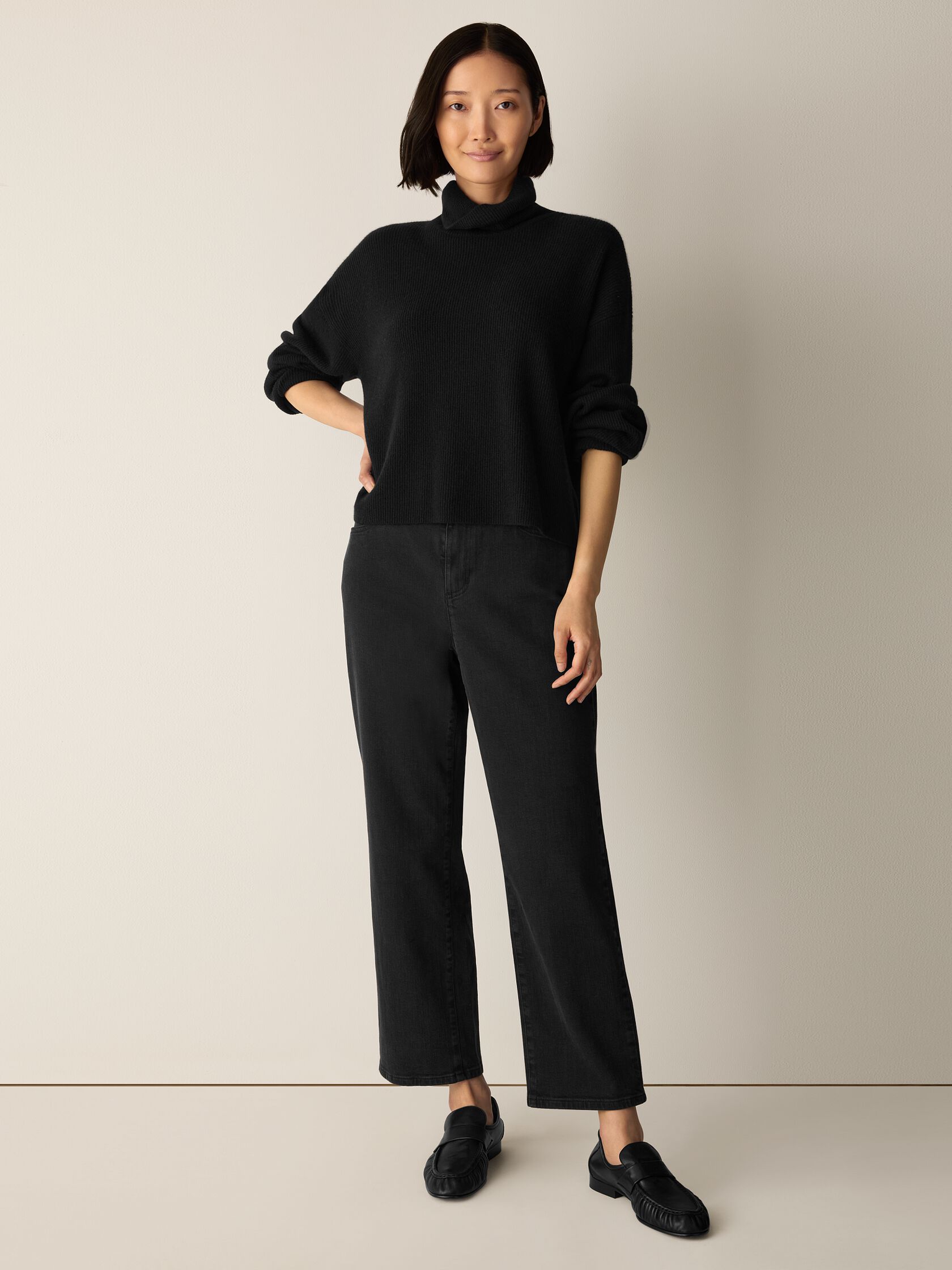 Italian Cashmere Turtleneck Top