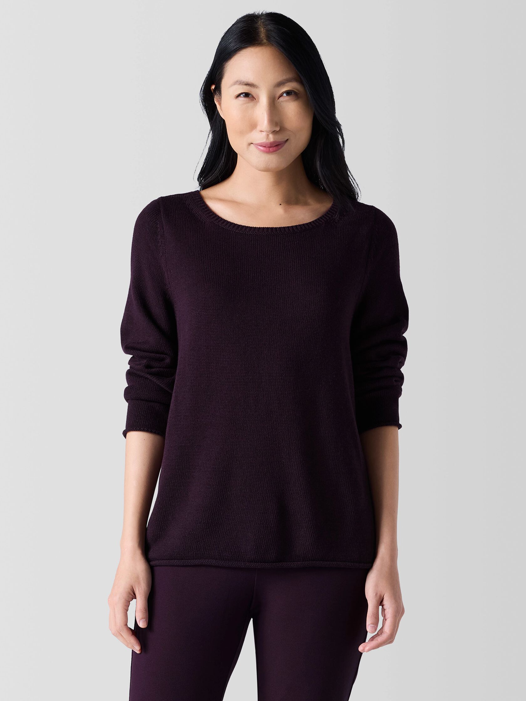 Peruvian Cotton Blend Bateau Neck Top