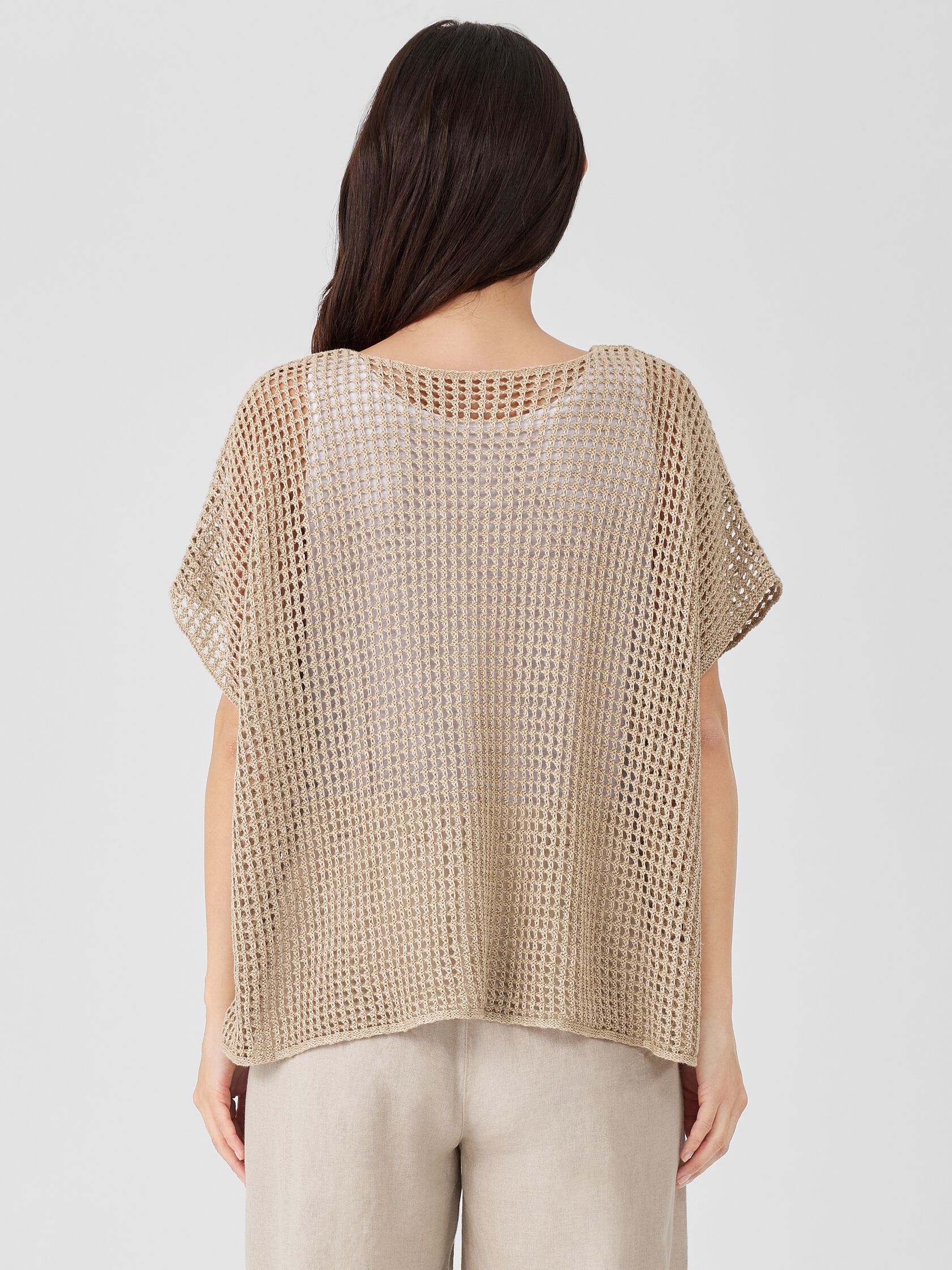 Organic Linen Délavé Bateau Neck Top