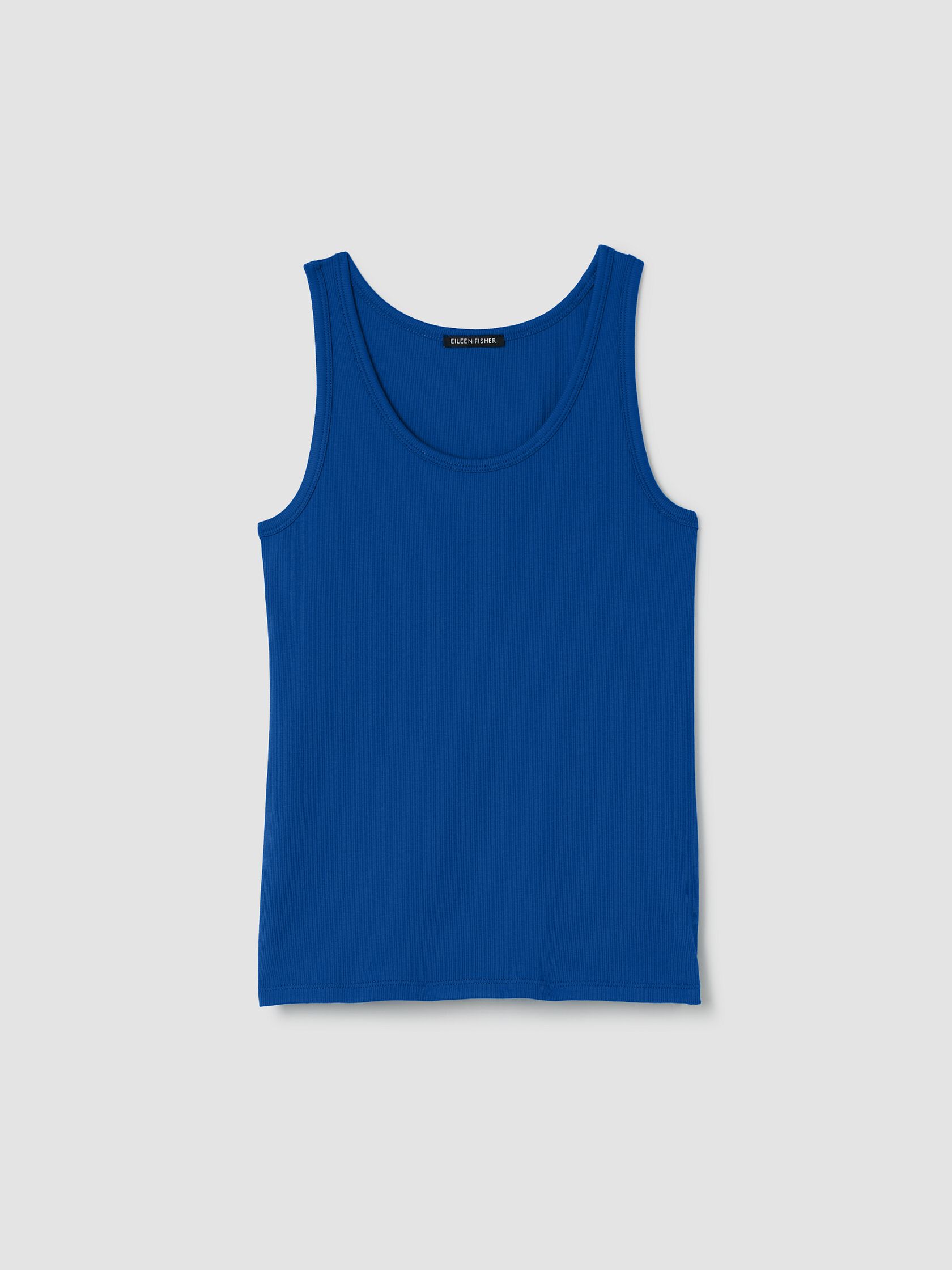 Organic Cotton Stretch Rib Scoop Neck Tank