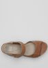 Calo Tumbled Leather Wedge Sandal