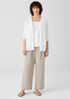 Organic Cotton Linen Slub Hooded Cardigan