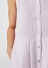 Garment-Dyed Organic Handkerchief Linen Pleated Dress