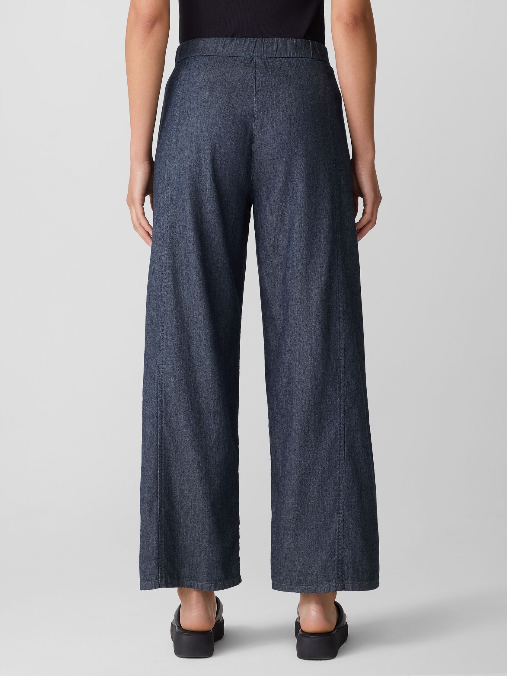 Airy Organic Cotton Twill Wide-Leg Pant