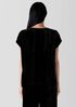 Crushed Velvet V-Neck Square Top