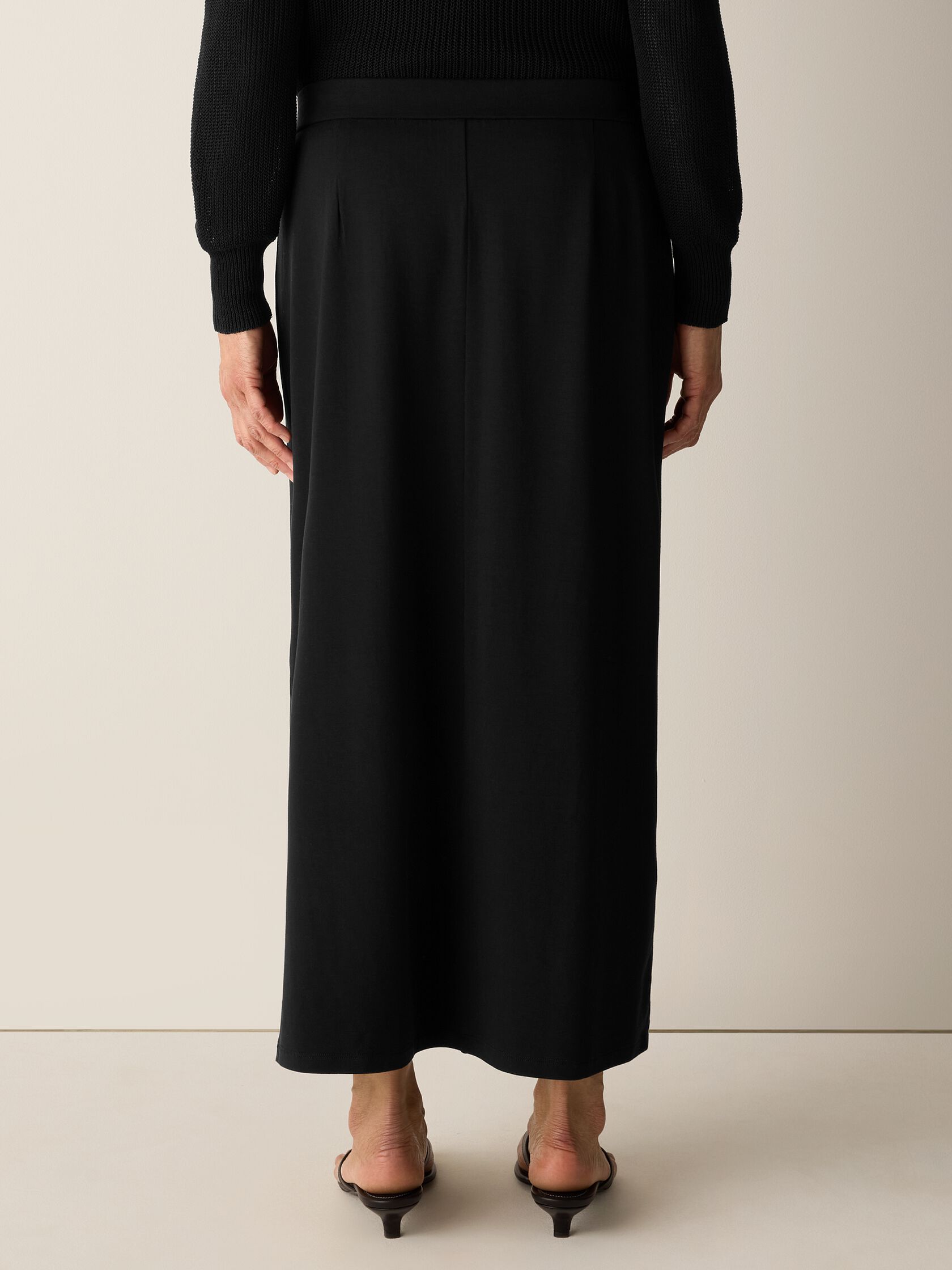 Stretch Jersey Knit Straight Skirt