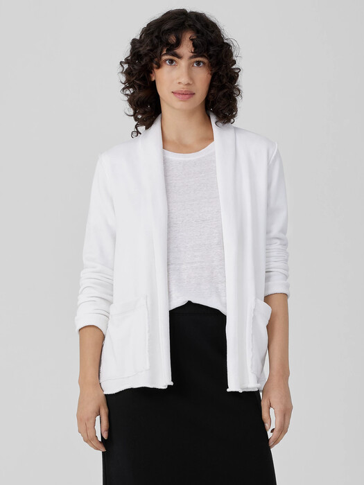 Organic Cotton French Terry Shawl Collar Jacket
