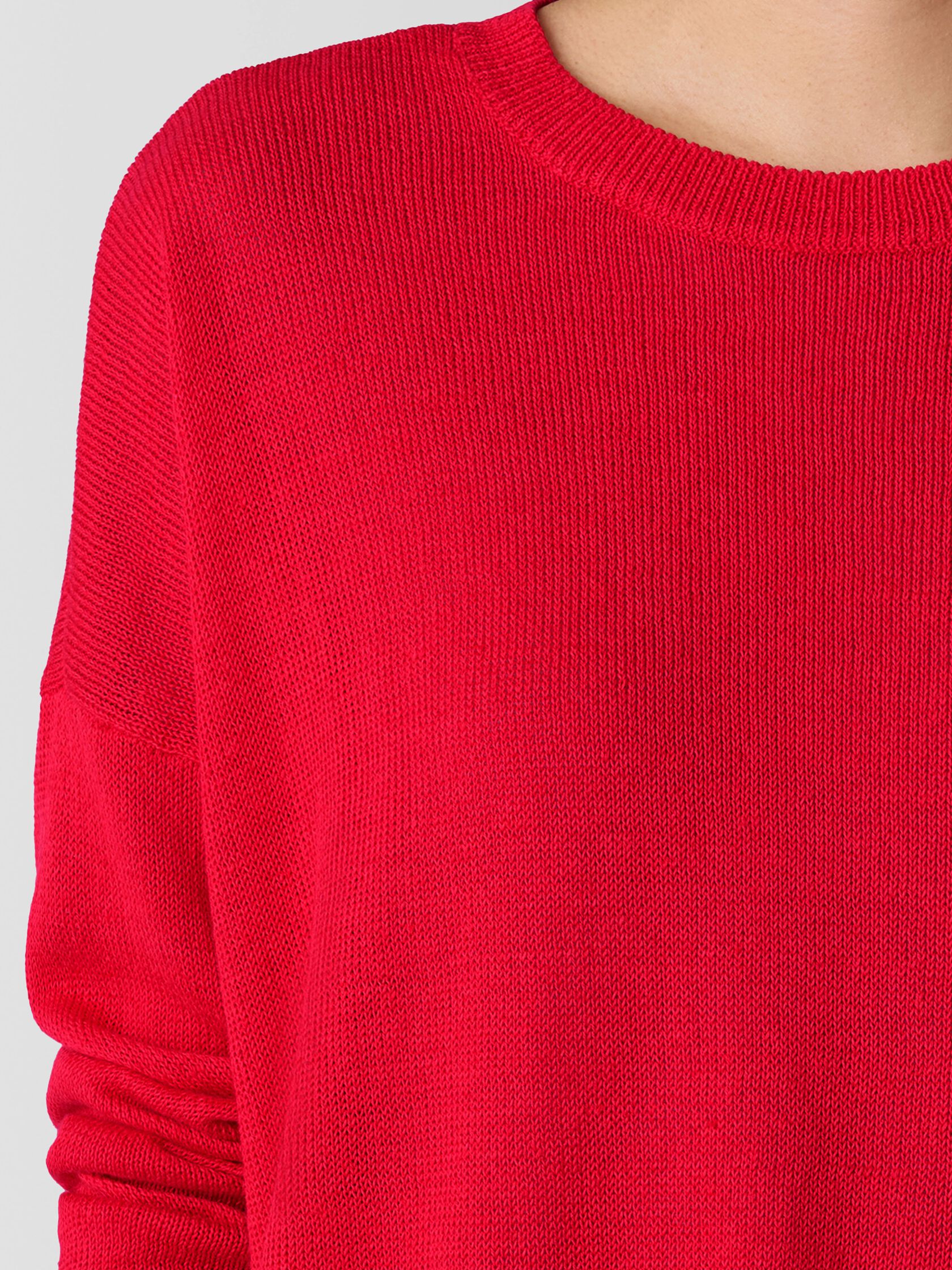 Organic Linen Cotton Cord Crew Neck Top