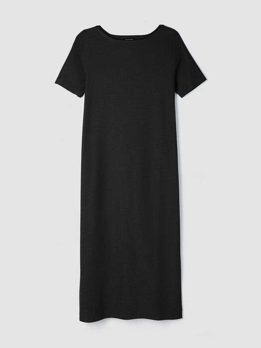 Washable Stretch Crepe Oval Dress