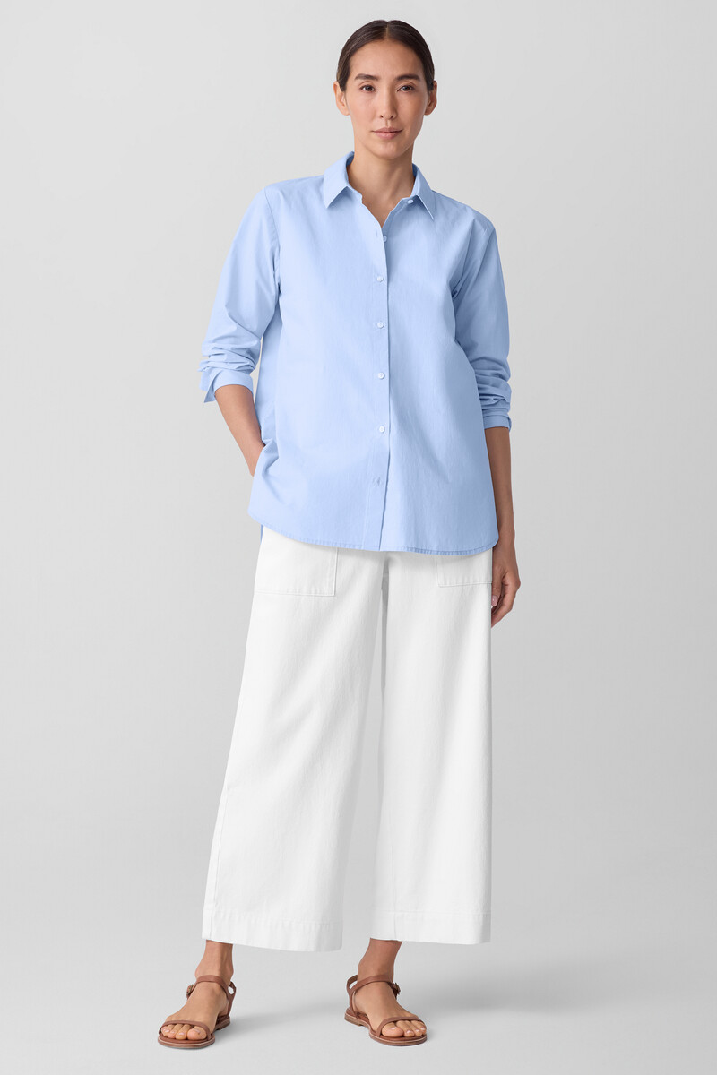 Striped Poplin Classic Collar Shirt Striped Poplin Classic Collar Shirt
