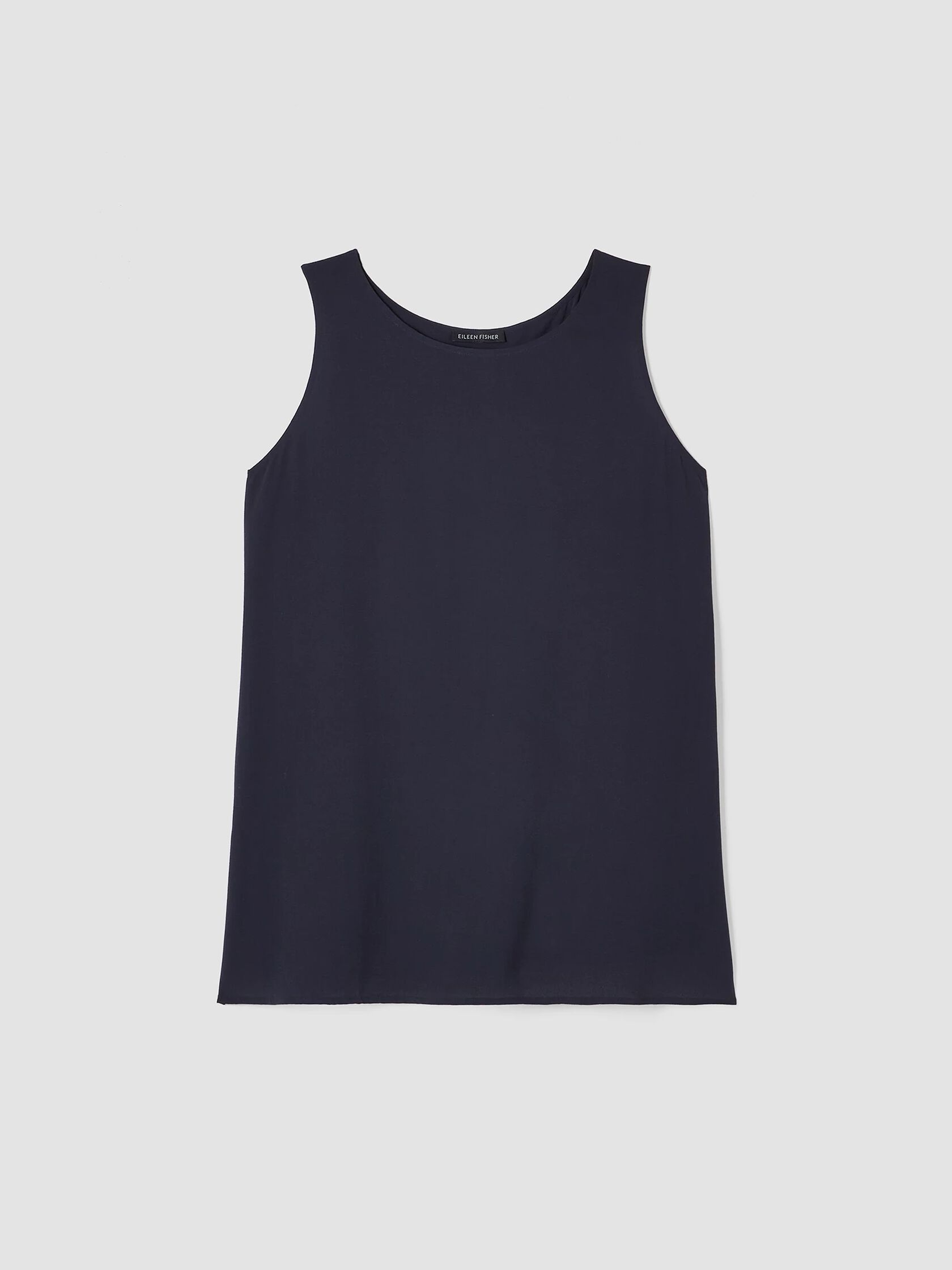 Silk Georgette Crepe Ballet Neck Tank