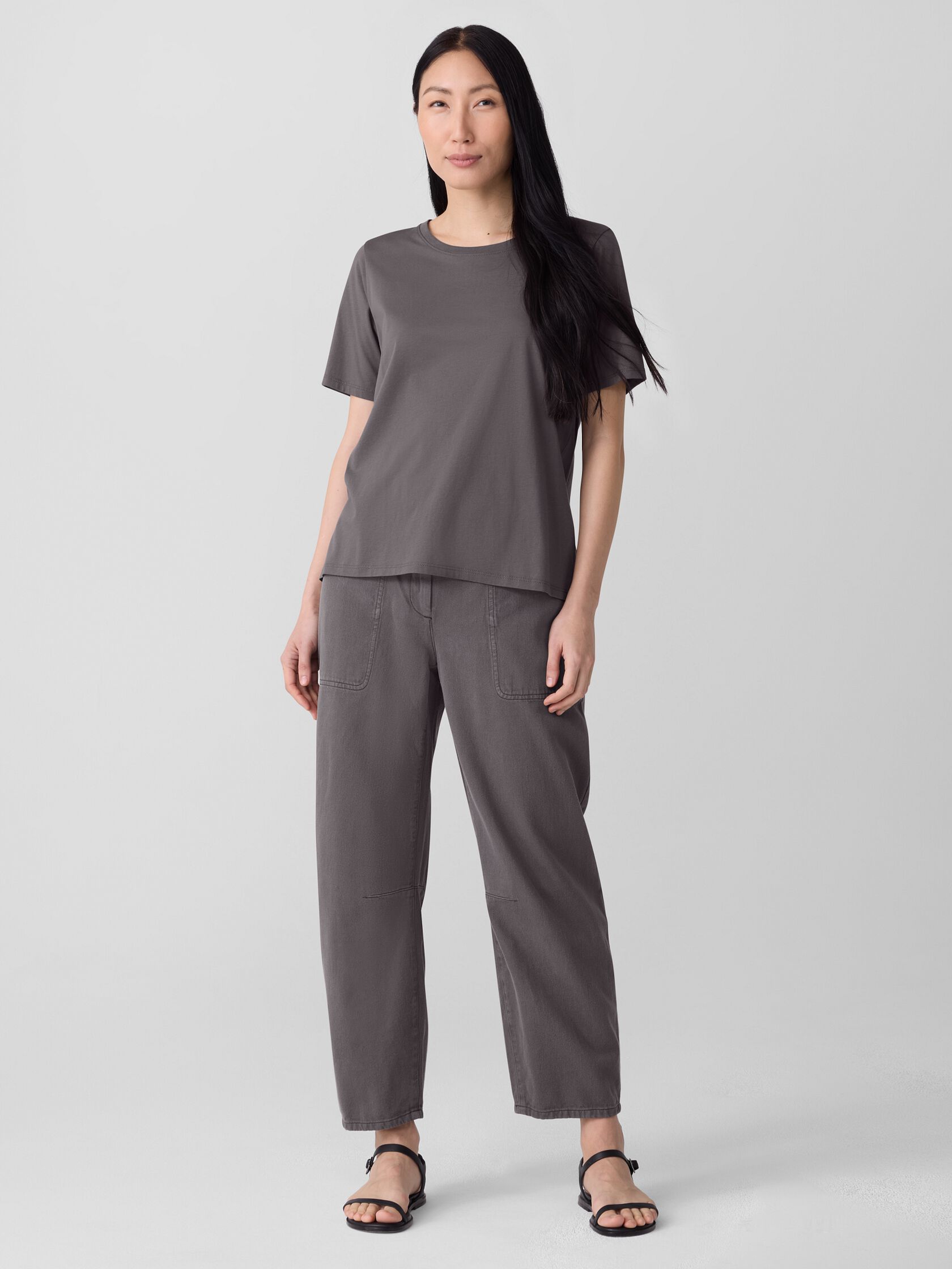 Organic Pima Cotton Jersey Round Neck Tee