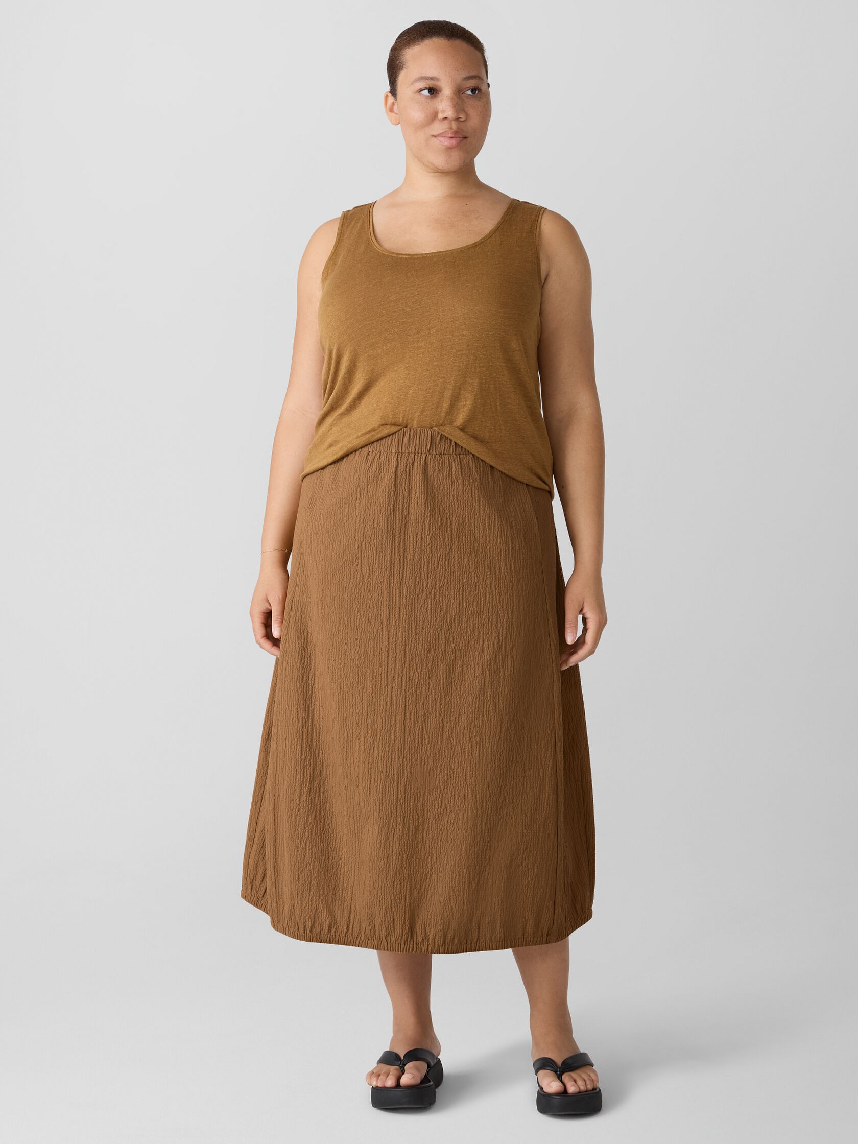 Organic Cotton Pucker Lantern Skirt