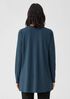 Stretch Jersey Knit Crew Neck Long Top