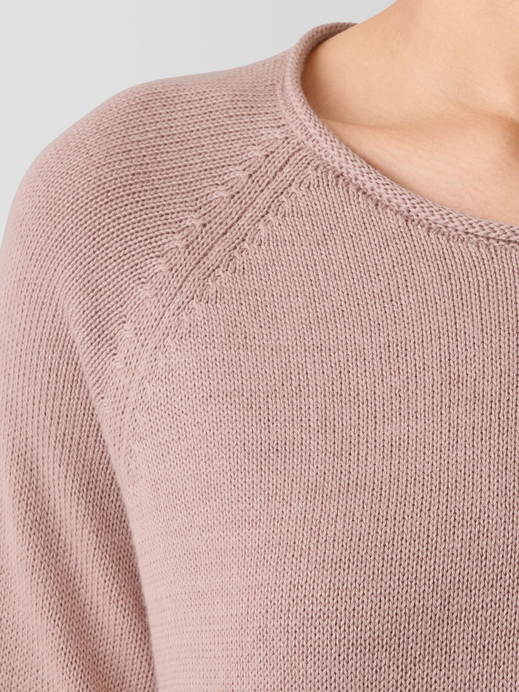 Peruvian Cotton Blend Crew Neck Top