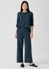 Boiled Wool Jersey Wide-Leg Pant