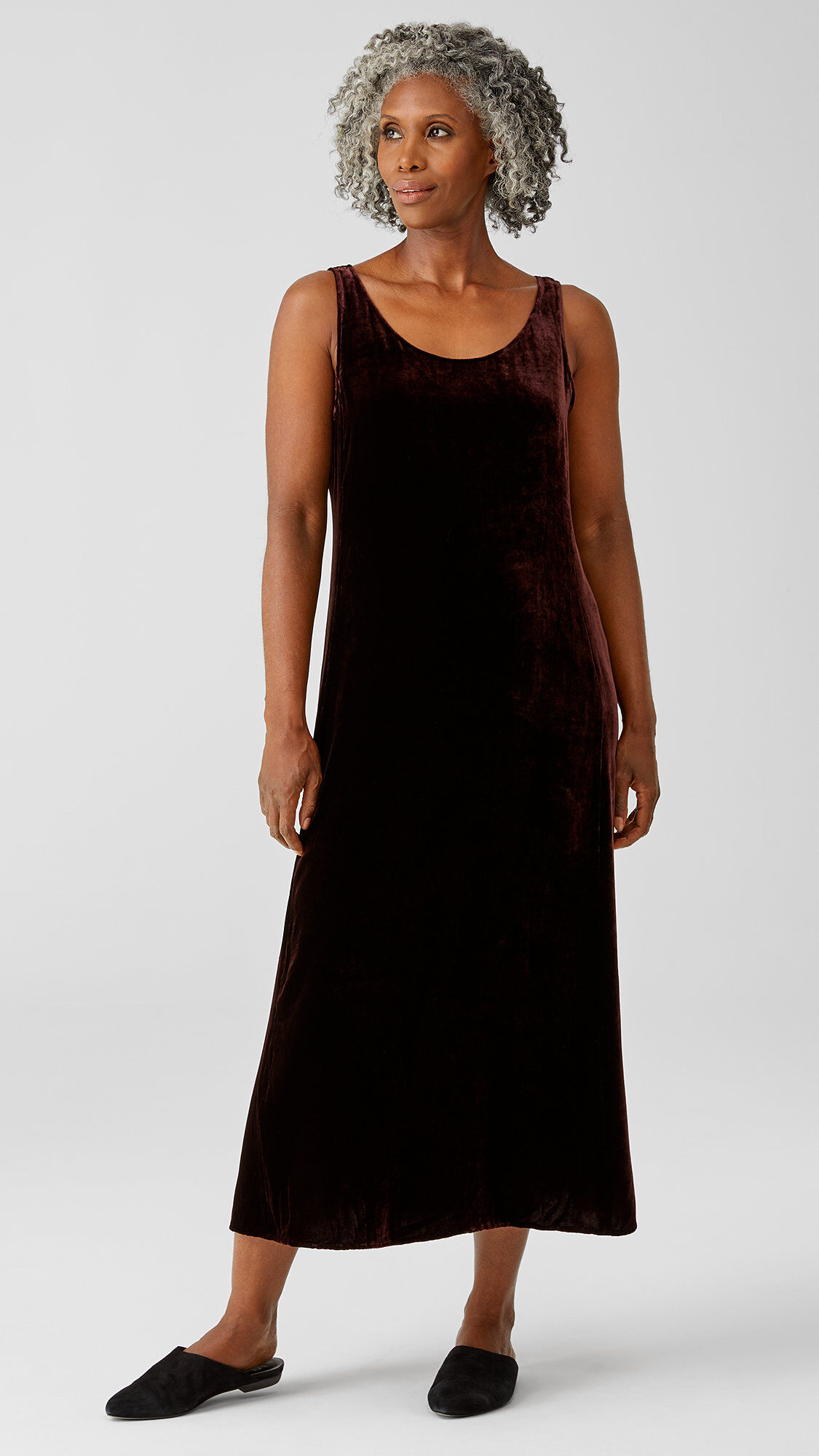 Eileen fisher black velvet dress 2025
