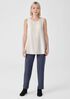 Washable Stretch Crepe Straight Pant