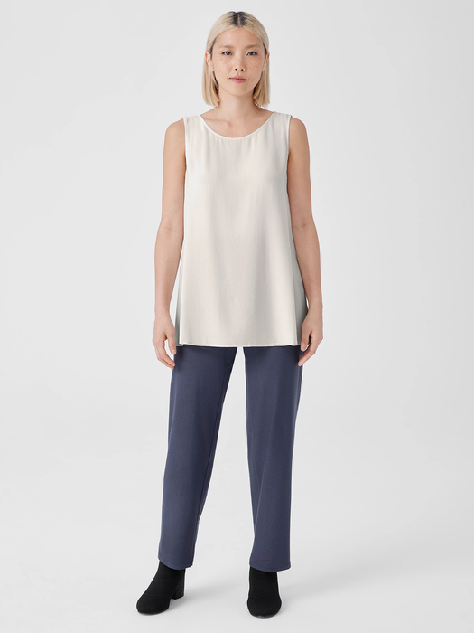 Washable Stretch Crepe Straight Pant