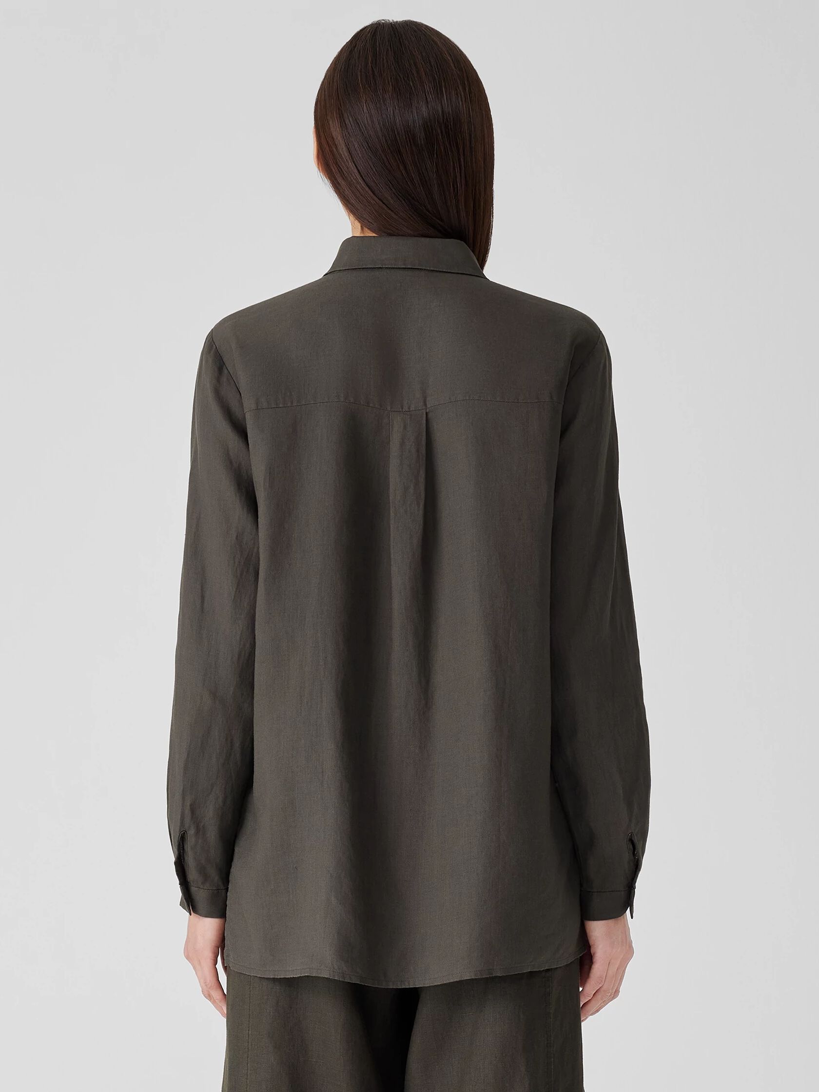Organic Handkerchief Linen Classic Collar Shirt
