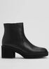 Hours Leather Platform Bootie