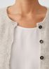 Mohair Plush Mélange Crew Neck Cardigan