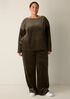 Cozy Velour Knit Bateau Neck Top
