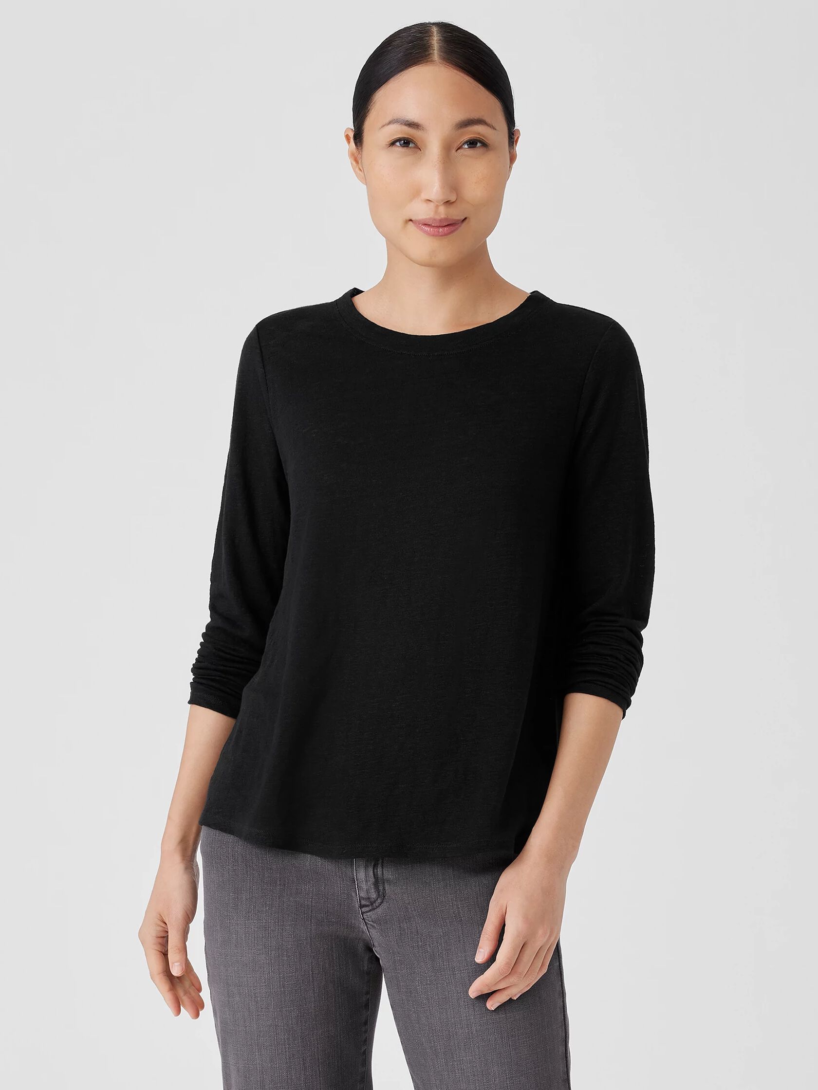 Organic Linen Jersey Long-Sleeve Tee