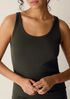 Organic Cotton Stretch Rib Scoop Neck Tank