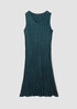 Crushed Cupro V-Neck Dress