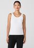 Pima Cotton Stretch Jersey Scoop Neck Tank