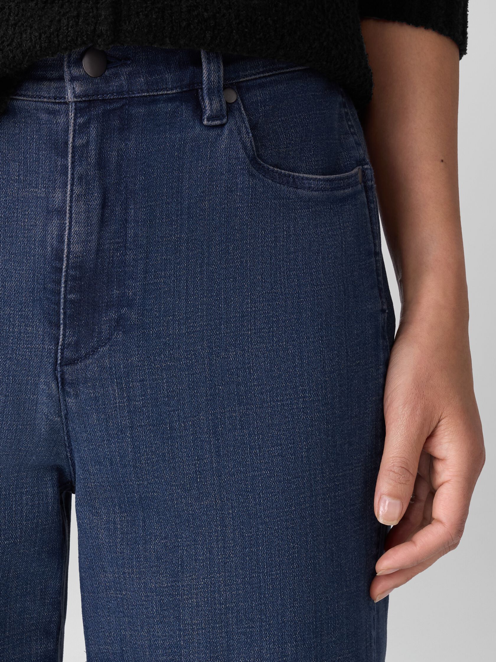 Cotton Stretch Denim Lantern Jean