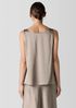 Stretch Silk Charmeuse Scoop Neck Tank