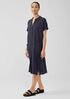 Organic Cotton Gauze Mandarin Collar Dress