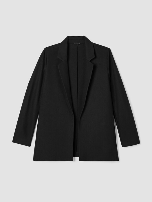 Boiled Wool Jersey Long Blazer