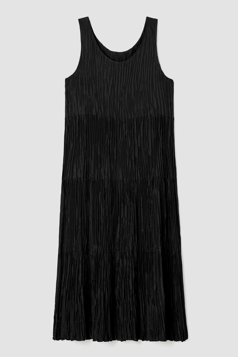 Crushed Silk Tiered Dress Crushed Silk Tiered Dress