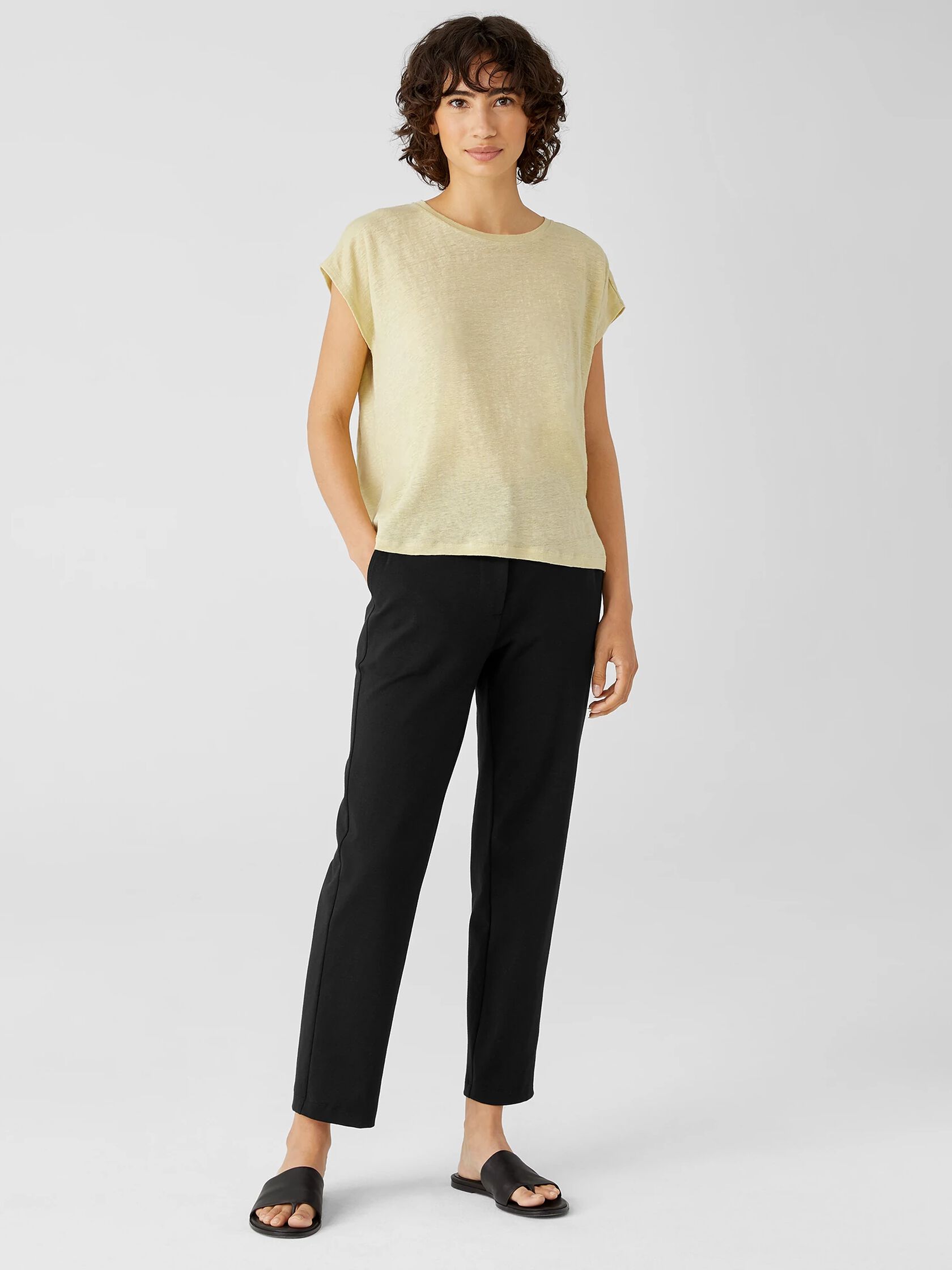 Organic Linen Jersey Square Top