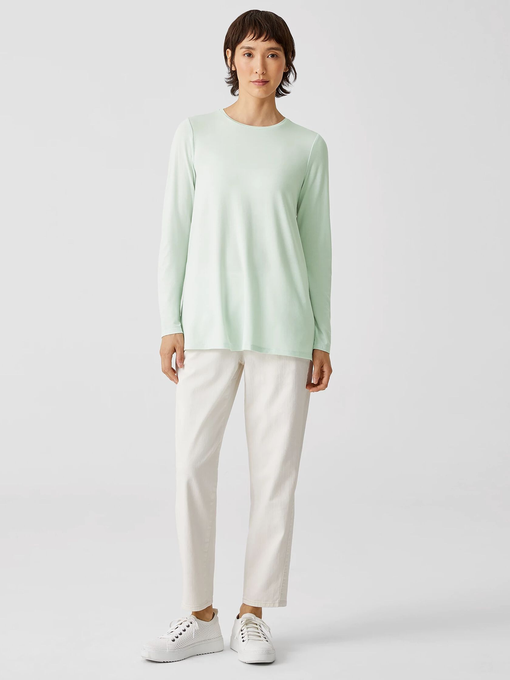 Fine Jersey Crew Neck Top