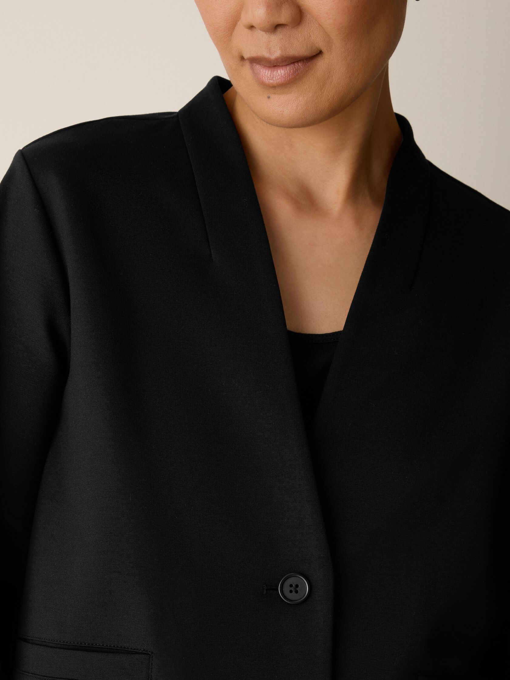 Washable Flex Ponte High Neck Jacket
