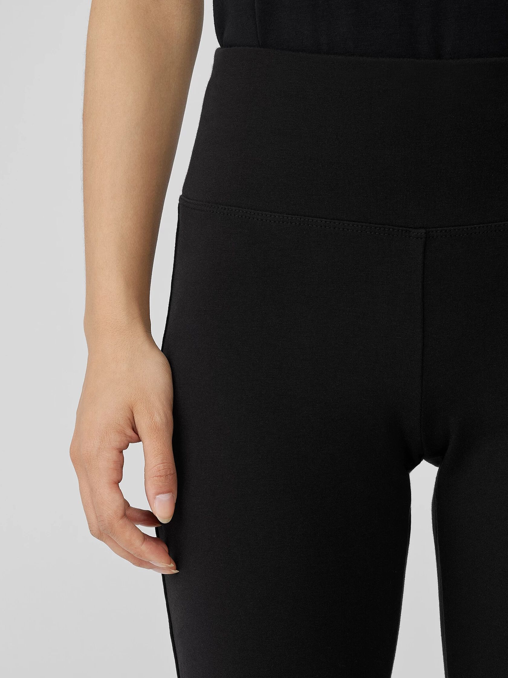 Pima Cotton Stretch Jersey High-Waisted Pant | EILEEN FISHER