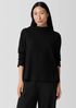 Organic Cotton Jacquard Funnel Neck Top