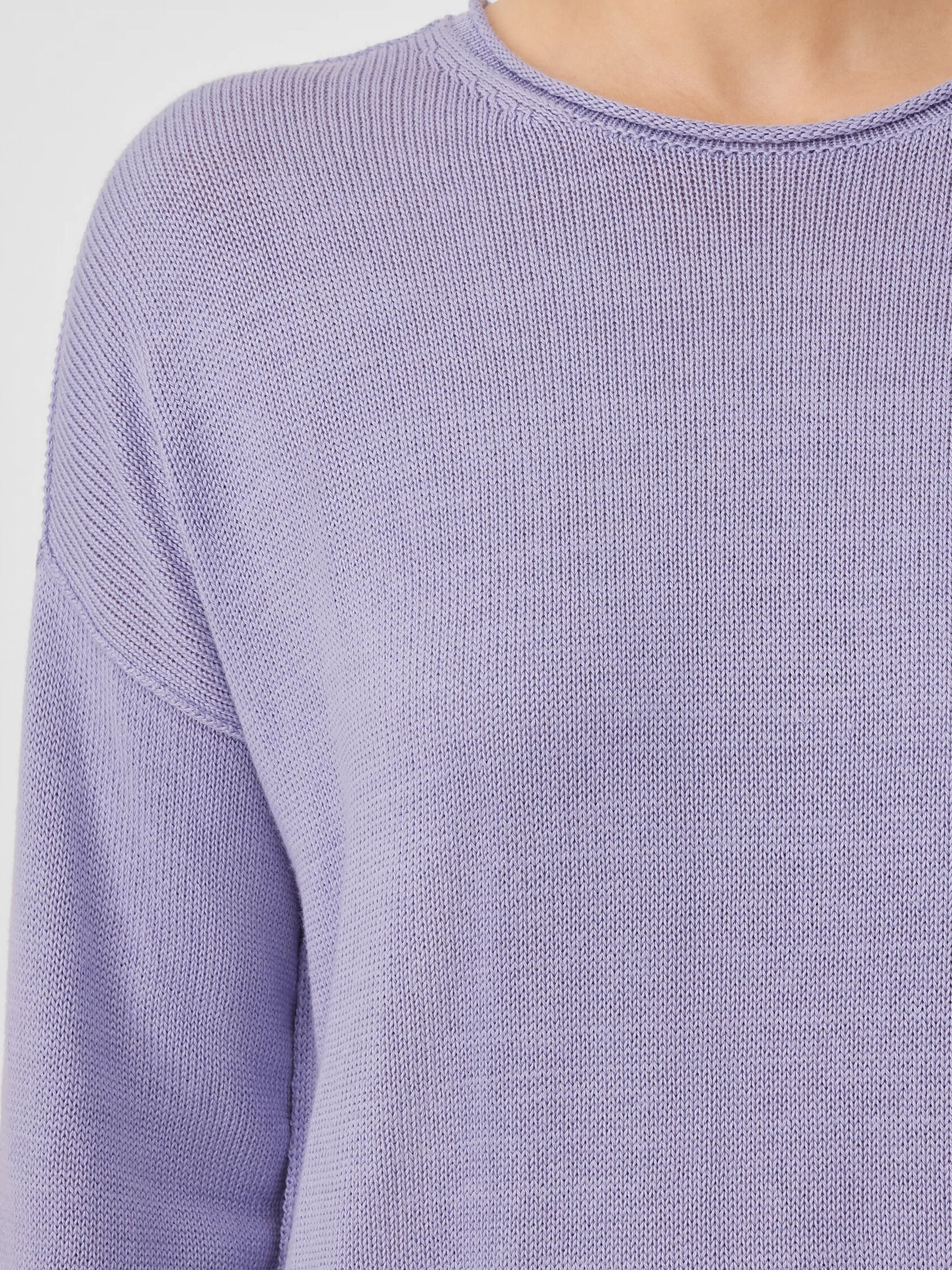 Peruvian Cotton Blend Crew Neck Top