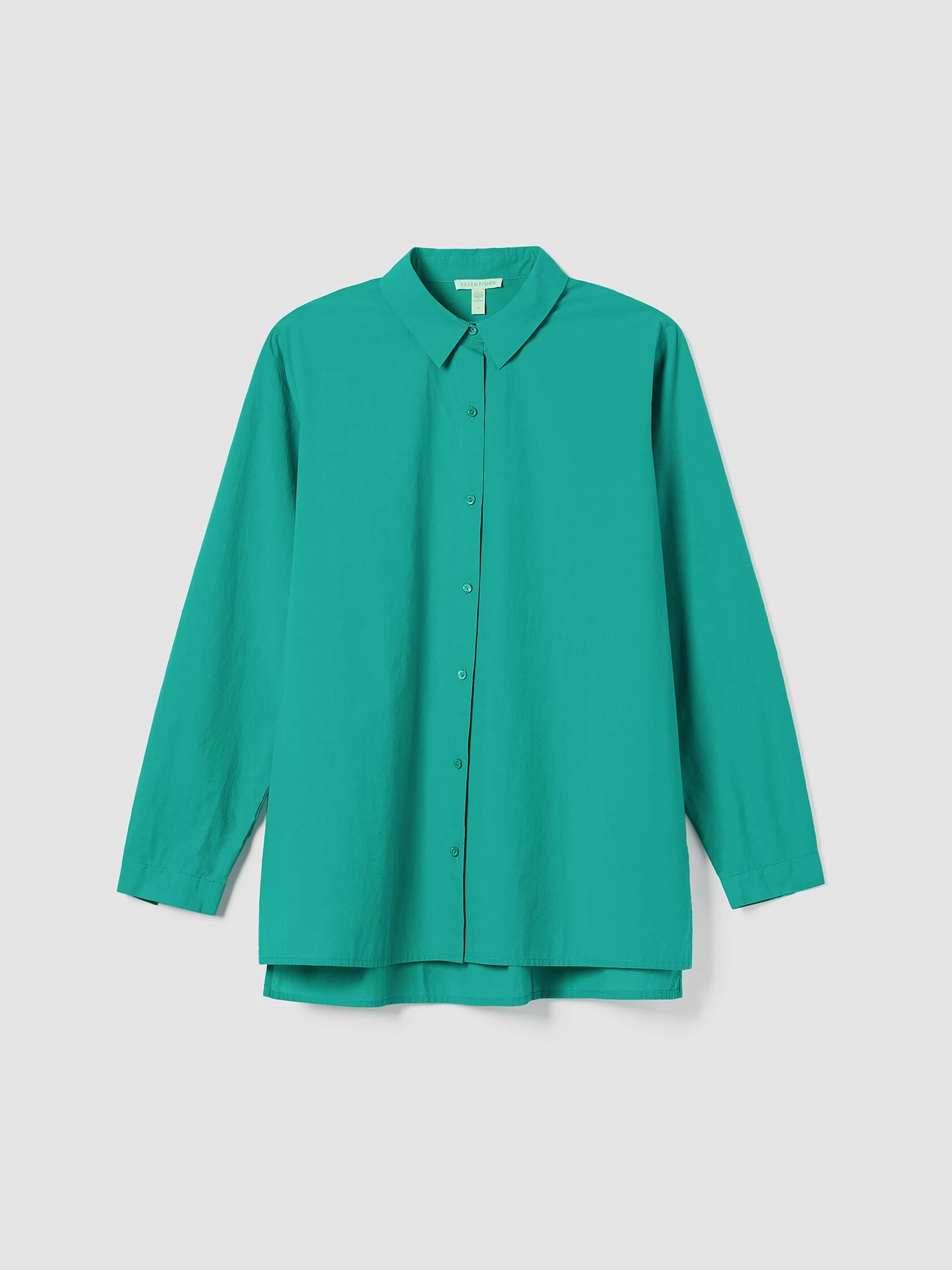 Washed Organic Cotton Poplin Classic Collar Shirt