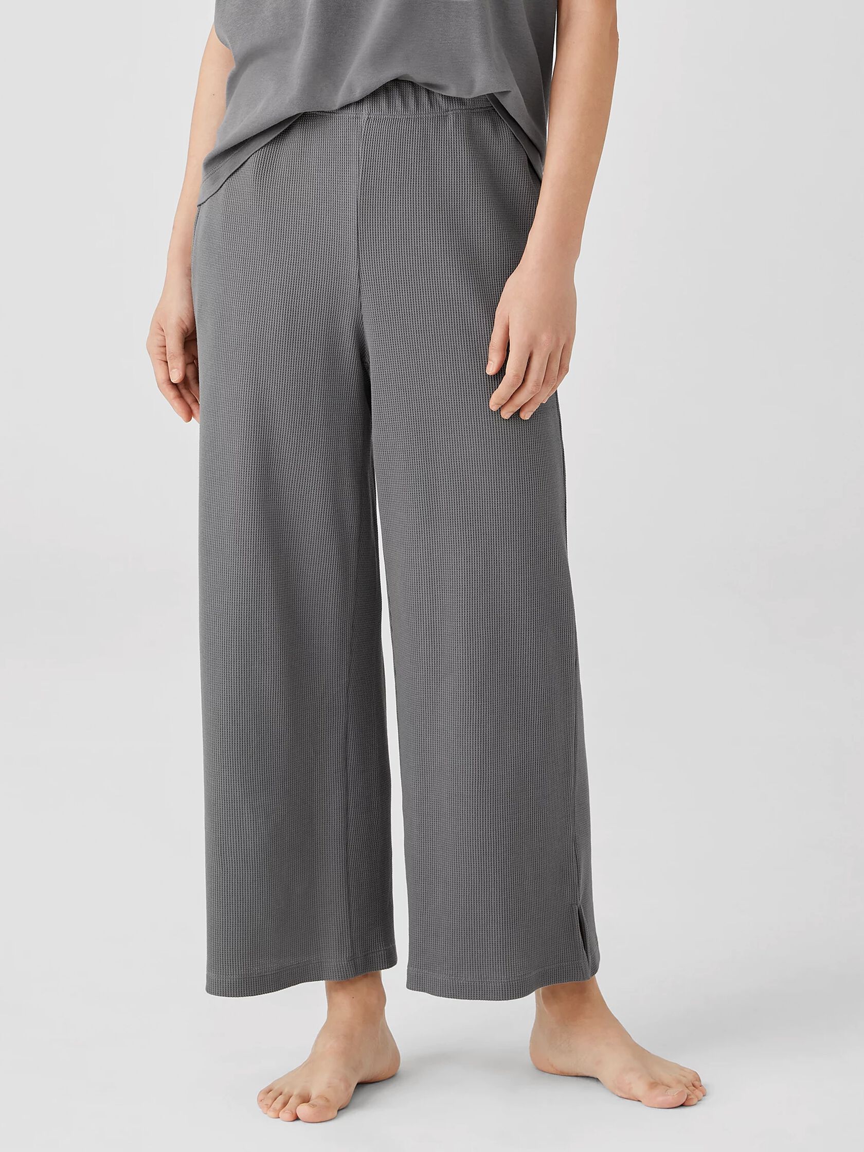 Cozy Organic Cotton Thermal Wide-Leg Pant