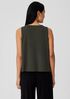 Stretch Silk Jersey Crew Neck Tank